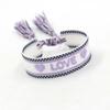 Miles en stock Pulsera de Color Bordada Étnica con Borla de Lazo Correa de Muñeca de Cinta Cuerda de Mano Trenzada Personalizada