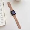Adecuado para iWatch Gama Completa Correa de Silicona Apple Grabado Láser Creativo Conejo en Relieve Silicona Monocromática Correa S10