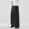 Pantalones casuales de algodón mezclado a rayas para hombre, estilo coreano de primavera y otoño, holgados, de pierna recta, pantalones de trabajo estilo harén, modernos.
