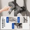 Juego de ducha industrial para baños domésticos y de hotel, aleación de aluminio, a prueba de óxido, alta presión, ducha de lluvia, venta al por mayor de fábrica