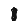 Calcetines de Encaje Dulces para Mujer, Calcetines Finos de Media Pantorrilla para Primavera/Verano, Estilo JK Japonés, Lindos Calcetines Holgados de Lunares Retro para Combinar con Zapatos de Cuero Pequeños