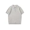 Roupas Masculinas Fengshe / Camiseta de Manga Curta Estilo Old Money Tricô Masculino Jacquard Retrô Japonês Gola Reversível Tendência