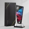 Troféu de Cristal Impressão Colorida Criativa Atmosfera de Alto Padrão Prêmio de Funcionário Destaque da Empresa Lembrança Honorária Troféu Atacado
