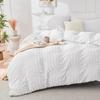 Juego de edredón seersucker de 3 piezas ropa de cama para las cuatro estaciones con funda de edredón y funda de almohada juego de edredón doble