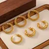 Pendientes de lentejuelas con costuras redondas europeas y americanas con personalidad C, pendientes chapados en oro de 18 quilates y acero de titanio, que no se decoloran, al por mayor.