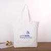 Bolsa de lona criativa portátil bolsa de lona franzida de algodão personalizada bolsa de ombro de estudante para compras Natal