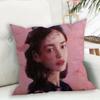 Linda Almofada Decorativa Estilo Ins com Pintura a Óleo de Personagem para Decoração de Sofá em Casa, Almofada de Apoio Lombar, Almofada para Cochilo em Dormitório