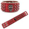 Pulsera de Calavera Gótica con Diamantes Joyería Diseño Original Pulsera de Cuero PU