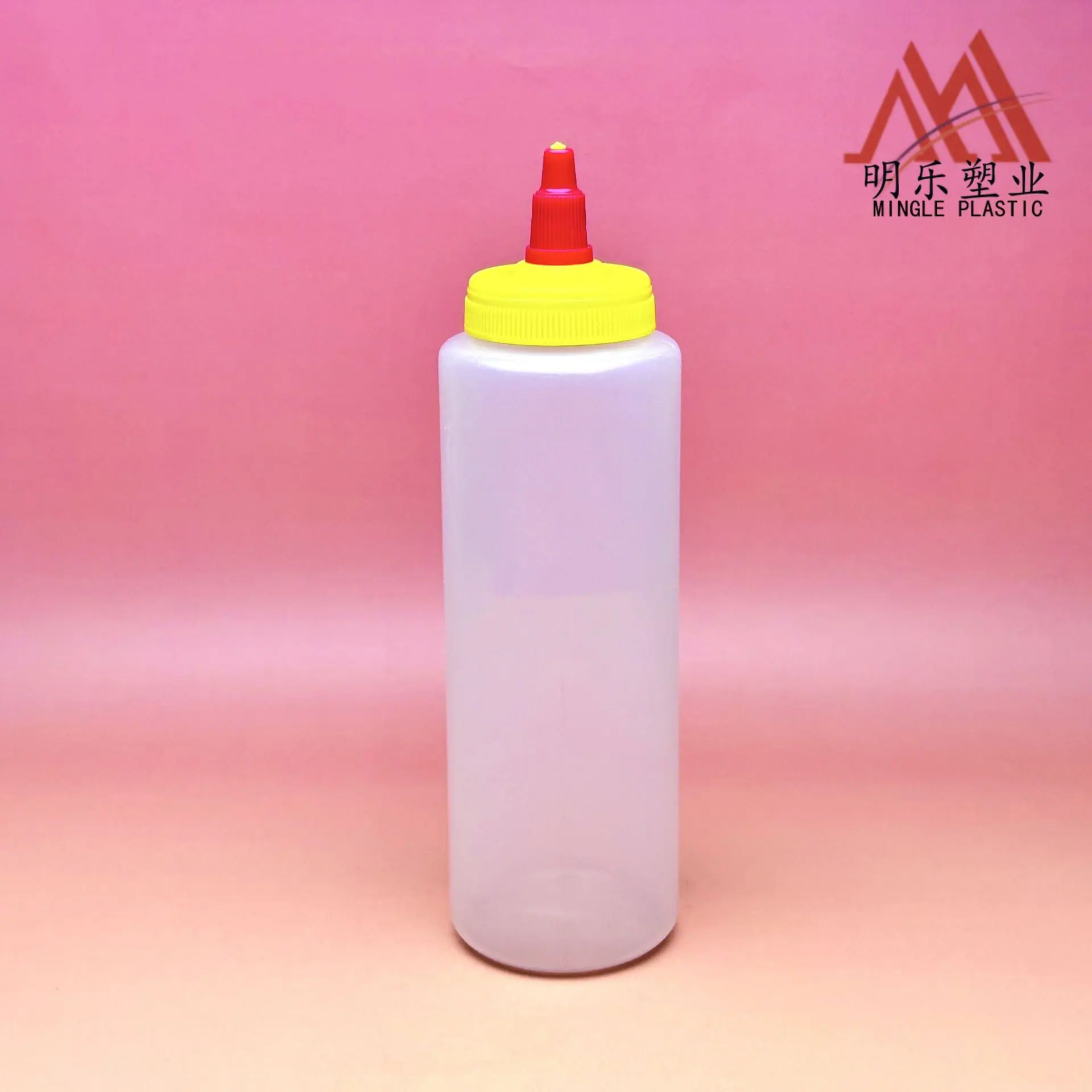 250-300ML直筒圆广口LDPE老黄盖瓶(38-400)
