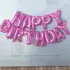Decoración para Fiesta de Cumpleaños Set de Globos de Papel de Aluminio Impresos de Color Sólido Multicolor Versión de EE. UU. Letras de Película de Aluminio Caricaturas