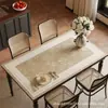 Porta-copos quadrado com estampa de couro retrô americano para sala de estar, mesa de jantar, mesa de centro, toalha de mesa à prova d'água, à prova de óleo, resistente ao calor, personalizável