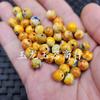 Contas redondas de ágata colorida amarela de 8mm Contas soltas de jade Contas de ágata amarela envelhecida Contas de joalheria para pulseira amarelo ovo