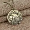 Película Piratas del Caribe Calavera Moneda de Oro Azteca Alrededor Hombres Europeos y Americanos Personalidad Alternativa Collar Joyería