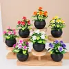 Plantas verdes artificiales, flores artificiales, plantas artificiales en maceta, bonsáis artificiales, decoraciones de escritorio, venta al por mayor de bonsáis artificiales
