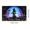 Tela de Fondo Nueva Transfronteriza para Halloween con Decoraciones de Calaveras para Montaje de Ambiente de Fiesta y Carnaval, Tela Colgante, Banderines Colgantes, Banderas