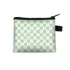 Monedero floral para mujer, tarjetero portátil, monedero, llavero, tarjetero, pequeño cuadrado