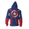 Moletom com Zíper 3D Capitão América Vingadores 4 cosplay Anime Mercadoria Blusa