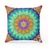 Funda de Almohada Cuadrada Mandala Tótem para Dormitorio Sala de Estar Respaldo de Sofá Funda para Almohada de Siesta (Núcleo No Incluido)