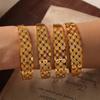 Pulsera de Celebridad de Internet Bohemio Mismo Estilo con Incrustaciones de Diamantes Cuadrados Simple Lujo Ligero Nicho Acero de Titanio Chapado en Oro de 18K en stock