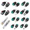 Conector de alimentación de vídeo para cámara de vigilancia, adaptador de prensa BNC, con conector macho y hembra de CC sin soldadura de 5,5 x 2,1 mm