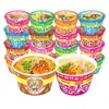Fideos Gongzi, fideos en tazón, caja completa de 18 tazones, fideos en tazón mini, sabor a mariscos estofados, fideos instantáneos en vaso, comida sencilla