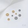 Espaçador de floco de neve de aço titânio antidesbotamento espaçador de flor de ameixa contas espaçador artesanal faça você mesmo pulseira espaçadora de contas colar material de joia