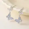 Brincos de Prata 925 Esterlina Esmaltados com Pérola e Flor de Zircônia para Mulheres, Novo Modelo Popular, Brincos Clássicos de Luxo de Alta Qualidade
