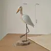 Estilo Mediterráneo Creativo Pájaro de Piernas Largas Talla de Madera Adornos Escritorio de Oficina Decoración Creativa Regalos Adornos Retro
