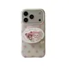 Funda magnética con soporte de oso de dibujos animados lindos para Apple 18 Pro Max, adecuada para 16 Pro, funda magnética de doble capa para 17 Pro