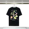 Camiseta de comercio exterior fuente nicho verano nuevo estampado logo Casablanca camiseta de manga corta mujer 100% algodón puro