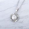 Joyería de estilo coreano moda original colgante de plata S925 nueva cadena de clavícula de perlas femenina diy soporte vacío accesorios fabricante