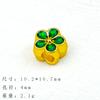 Pulsera de cuentas tejidas con forma de mariposa y flor de durazno, con agujero pasante, para primavera y verano, accesorios de joyería DIY y accesorios de ropa.