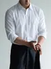 Camisa para Hombre 2026 Otoño/Invierno Modal Crujiente Caída Amigable con la Piel Camisa Ligera de Negocios Fácil Cuidado para el Viaje Diario Casual con Botones