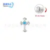 Pendientes de aleación de titanio F136 con cruz de circonita, tachuelas para cartílago, tachuelas para labio, pendientes de nicho de alta gama, joyería para piercing de espiral interno