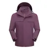 Conjunto de Dos Piezas con Capucha Desmontable Tres en Uno para Otoño e Invierno para Hombres y Mujeres, Ropa de Montañismo Cálida Resistente al Desgaste a Prueba de Viento e Impermeable