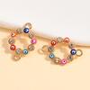 INS - Corona de mariposa de aleación nueva y simple con forma de ojo malvado, conector doble para colgar, accesorios de joyería DIY, pulseras y collares.