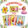 6-48 Folhas/Pacote Adesivos Que Mudam o Rosto de Princesa Adesivos Quebra-Cabeça Princesa de Desenho Animado Que Muda o Rosto Faça uma Face Brinquedo Adesivos Quebra-Cabeça
