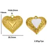 Acero Inoxidable Color Esmalte Colgante de Corazón con Goteo de Aceite Encaje Tallado Colgante de Corazón de Melocotón Accesorios para Manualidades Accesorios