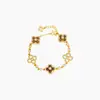 Pulsera de Flor de Acetato con Circonita Bañada en Oro Real de 18K, Pulsera de Lujo Ligero de Gama Alta, Accesorio de Mano Exquisito y Versátil
