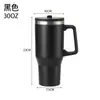 Copo de Carro de Grande Capacidade 304 Aço Inoxidável Copo Térmico Big Mac 30oz Copo com Alça Portátil Copo com Canudo Tirano do Gelo