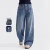 Pantalones para Niñas, Nuevo Estilo Otoño 2026, Pantalones Rectos de Pierna Ancha de Moda para Niños, Atuendo de Otoño para Niñas, Jeans Vintage para Niños Grandes