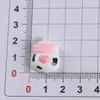 Serie de Vacas de Dibujos Animados Pequeños Accesorios de Resina Pegamento de Crema Materiales Hechos a Mano DIY Funda de Teléfono Casera Accesorios para el Cabello Agujeros