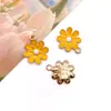 1 Pieza de Colgante de Aleación de Margarita con Goteo de Aceite Accesorio Girasol Llavero DIY Pendiente Colgante de Collar
