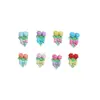 Nuevo ramo de flores dobles de dopamina, accesorios de resina, hechos a mano, pegamento en crema, funda para teléfono, pinzas para el cabello de niños, Crocs