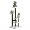 Suporte de Flores de Ferro Forjado para Sala de Estar Suporte de Flores de Chão para Varanda Suporte para Vasos de Flores Suculentas Pothos Prateleira de Armazenamento de Chão Multicamadas para Interior