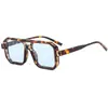 Nuevas Gafas de Sol de Moda Transfronterizas con Montura Cuadrada Grande, Doble Puente, Estilo Retro Callejero para Hombres, Estilo Urbano, Versátiles para el Día a Día, Gafas que Adelgazan el Rostro