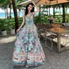 [Estilo Boho] Vestido Retro con Tirantes, Vestido Largo Femenino sin Espalda para Vacaciones en la Playa
