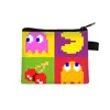 Cartera de monedas de dibujos animados de Pac-Man, monedero con cremallera, tarjetero con temática de videojuegos y bolsa para guardar auriculares - al por mayor