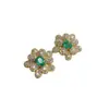 Aretes Transfronterizos de Esmeralda Natural para Mujer, Accesorios de Nicho de Alta Gama, Joyería de Plata 925, Joyería de Lujo 4*5, Venta Directa de Fábrica