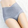 Ropa interior de algodón de cintura alta con encaje sin costuras para el vientre y la cadera, antibacteriana, de talla triangular, para mujer, directa de fábrica